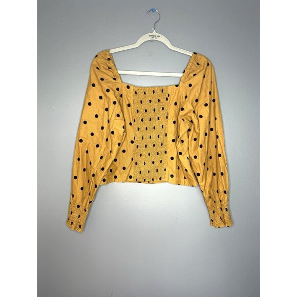 Madewell Corduroy Sweetheart Polka Dot Top Womens 10 Corset Coquette Cottagecore - Picture 6 of 16